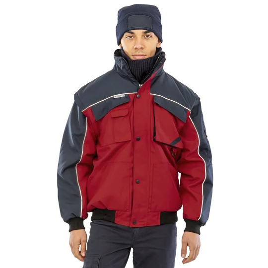 Result Workguard Work-Guard zip sleeve heavy-duty pilot jacket