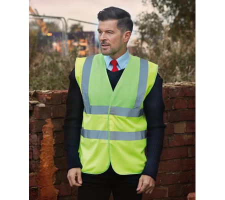 Yoko Hi-vis 2-band-and-braces waistcoat (HVW100)
