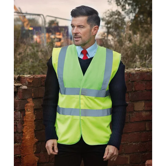Yoko Hi-vis 2-band-and-braces waistcoat (HVW100)
