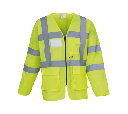 Yoko Hi-vis executive long sleeve waistcoat (HVJ800)