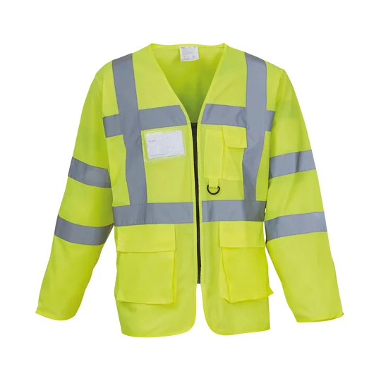 Yoko Hi-vis executive long sleeve waistcoat (HVJ800)