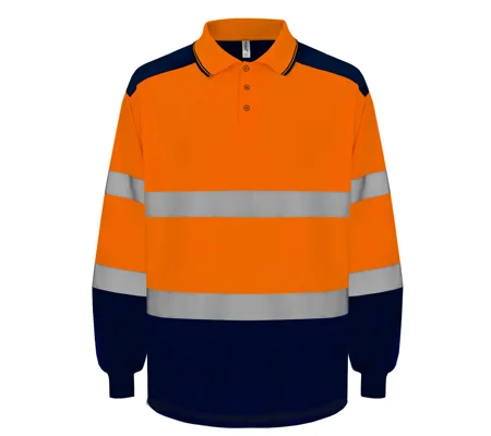 Yoko Hi-vis two-tone long sleeve polo (HVJ330)