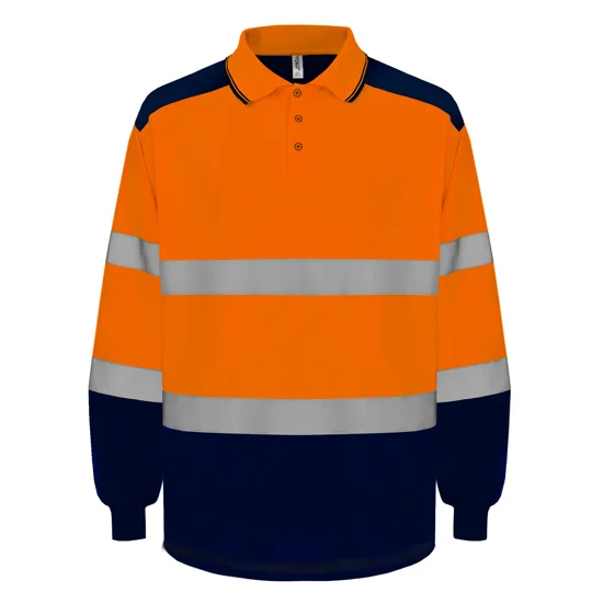 Yoko Hi-vis two-tone long sleeve polo (HVJ330)