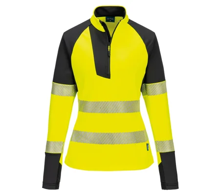 Portwest Women’s PW3 Hi-vis ¼-zip sweatshirt (T173)