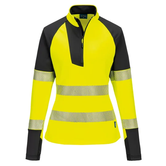 Portwest Women’s PW3 Hi-vis ¼-zip sweatshirt (T173)