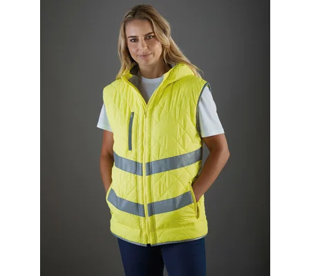 Yoko Hi-vis Kensington hooded gilet (HV007)
