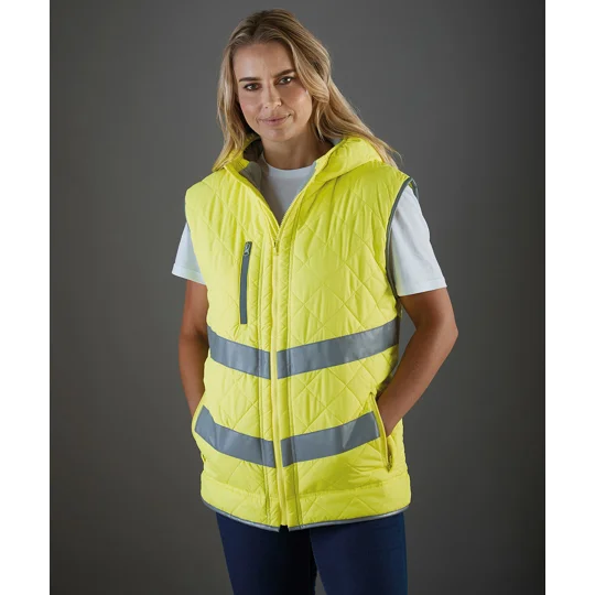 Yoko Hi-vis Kensington hooded gilet (HV007)