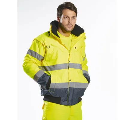 Portwest Hi-vis contrast bomber jacket (C465)