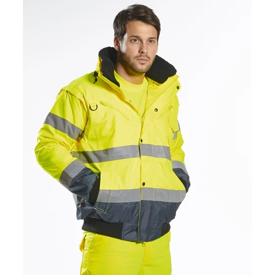 Portwest Hi-vis contrast bomber jacket (C465)