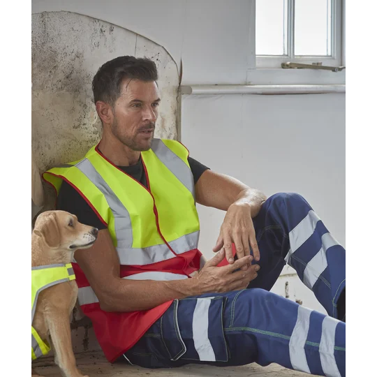 Yoko Hi-vis two-tone waistcoat (HVW122)