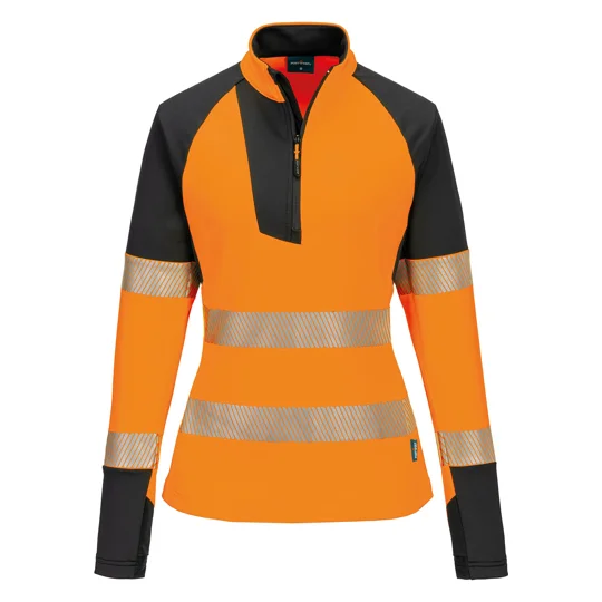 Portwest Women’s PW3 Hi-vis ¼-zip sweatshirt (T173)