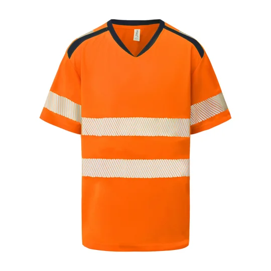 Yoko Hi-vis mandarin collar comfort trim t-shirt (HVJ430)