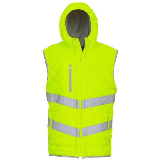 Yoko Hi-vis Kensington hooded gilet (HV007)
