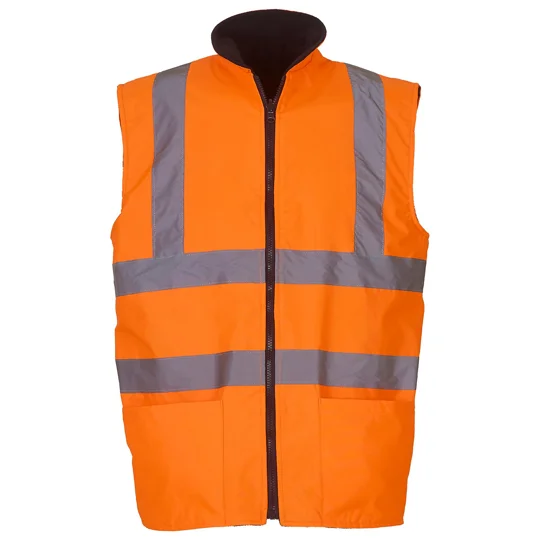 Yoko Hi-vis reversible fleece bodywarmer (HV008F)