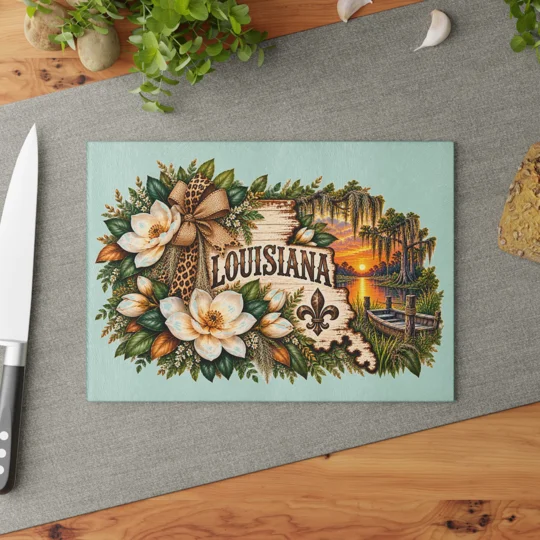 Glass Cutting Board Louisiana