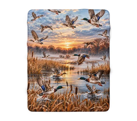 Sherpa Fleece Blanket Duck
