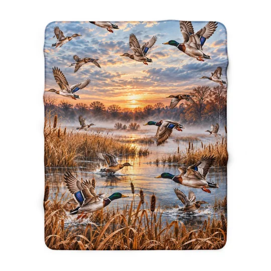 Sherpa Fleece Blanket Duck