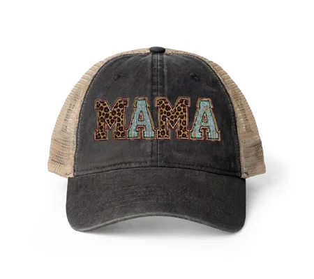 Women's Washed Mesh-Back Cap MAMA