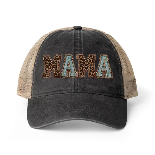 Women's Washed Mesh-Back Cap MAMA