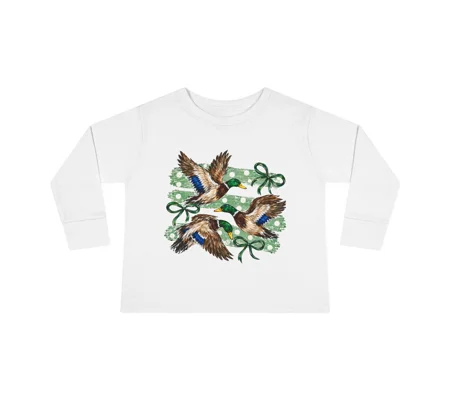 Toddler girls Long Sleeve Tee ducks