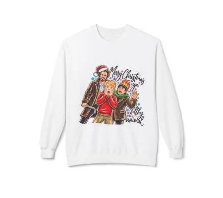 Women’s Fleece Crewneck Sweatshirt home alone