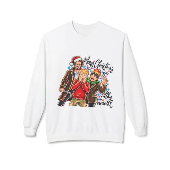 Women’s Fleece Crewneck Sweatshirt home alone