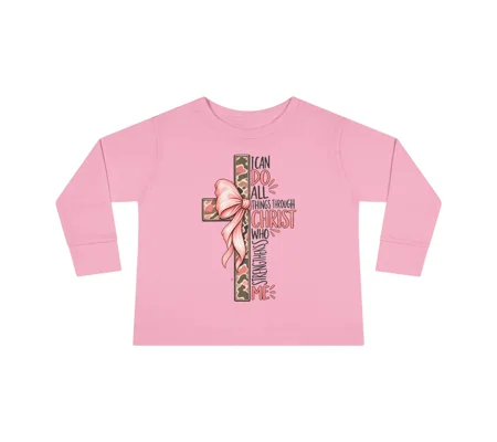 Toddler Girls Long Sleeve Cross