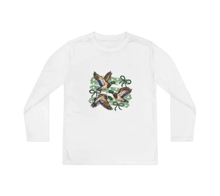 Youth girls Long Sleeve Competitor Tee Ducks