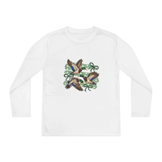 Youth girls Long Sleeve Competitor Tee Ducks