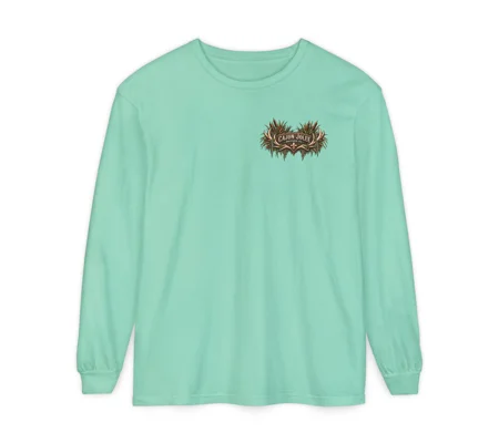 Men’s Long Sleeve T-Shirt deer with flag