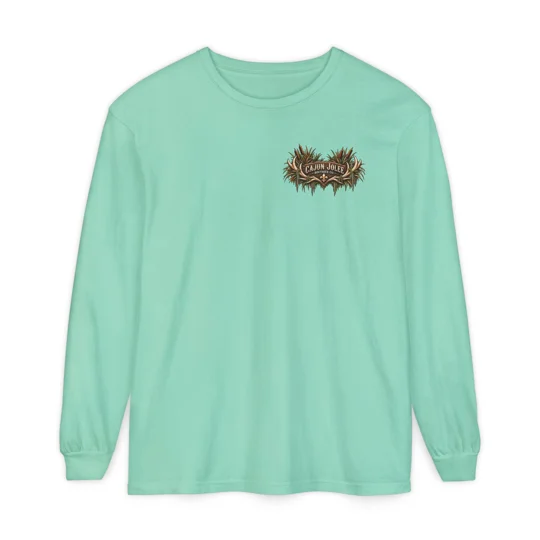 Men’s Long Sleeve T-Shirt deer with flag
