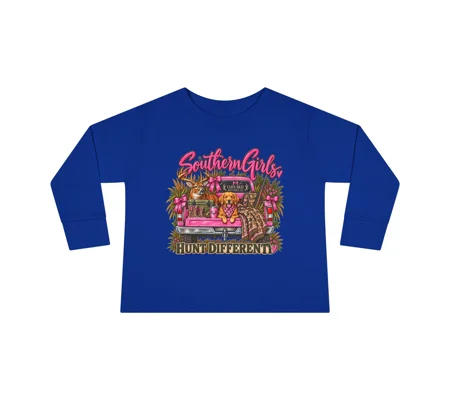 Toddler Girls Long Sleeve Hunt Different
