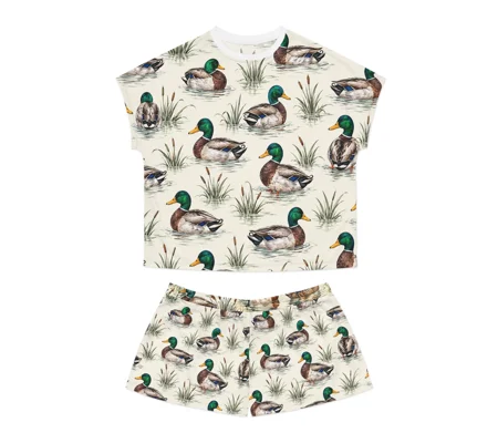 Women's Short Pajama Set Duck