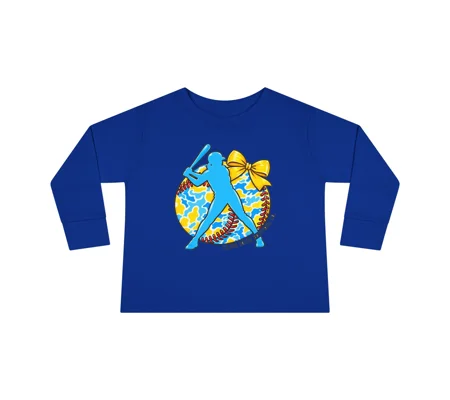 Toddler Girls Long Sleeve Softball