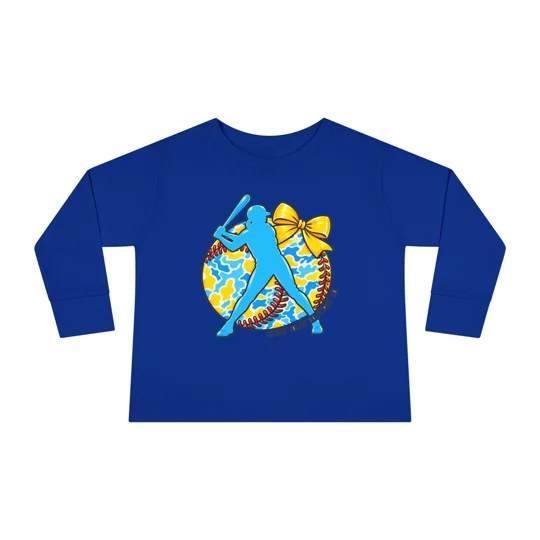 Toddler Girls Long Sleeve Softball