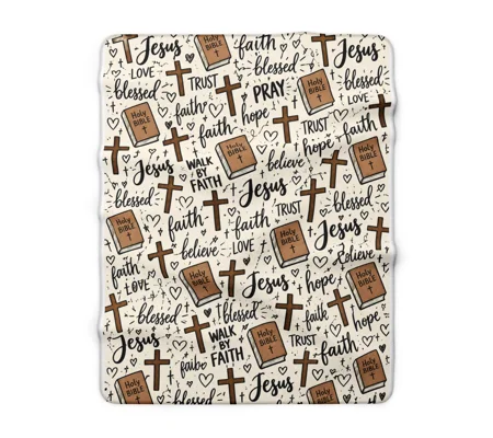 Sherpa Fleece Blanket Jesus