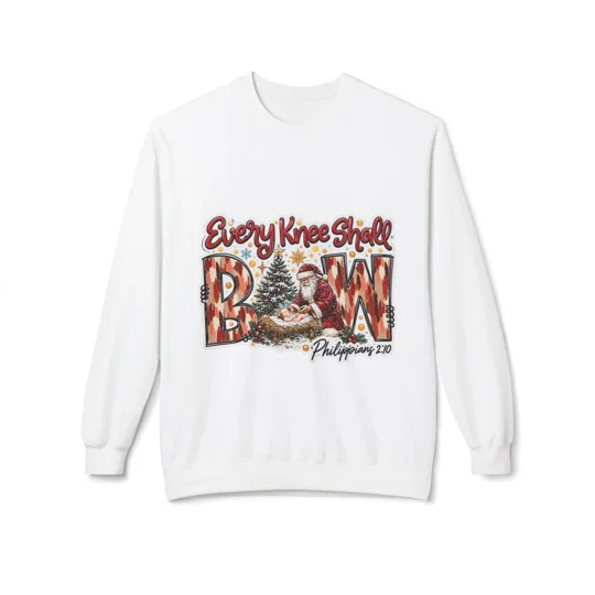 Women’s Fleece Crewneck Sweatshirt every knee shall bow