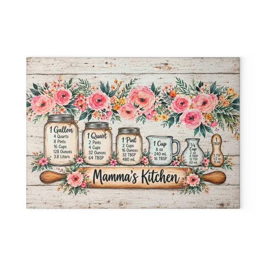Glass Cutting Board mamma’s kitchen
