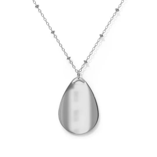 Oval Necklace Cross