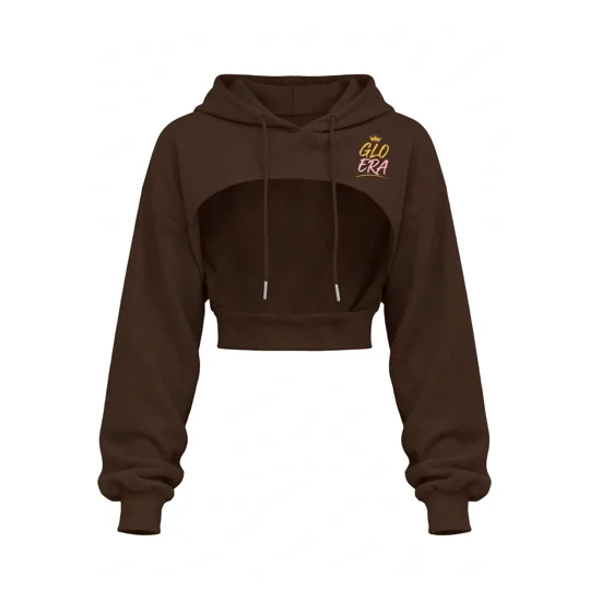 Glo Era Signature Cutout Crop Hoodie Multi Colors