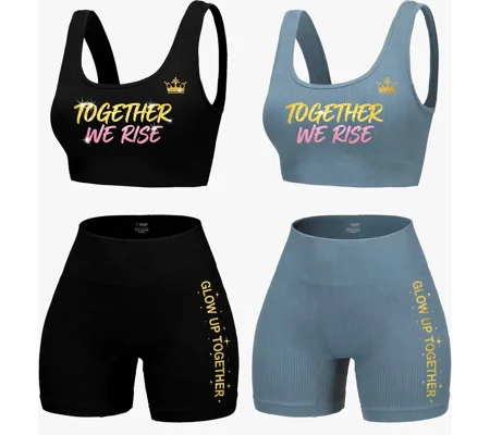 Woman 4-Piece Snatched Signature Yoga Set/Glow Gang Signature Cup W/Straw