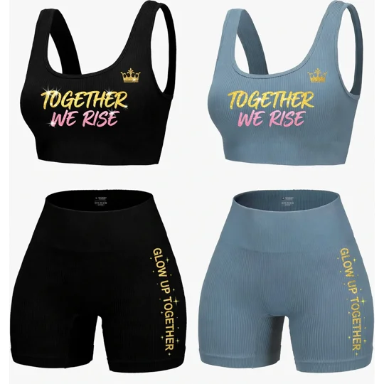 Woman 4-Piece Snatched Signature Yoga Set/Glow Gang Signature Cup W/Straw