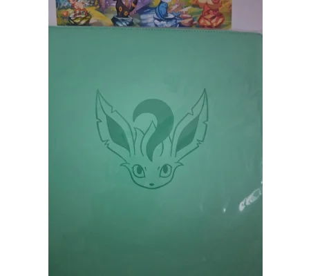 Leafeon trading card binder, 12-pocket