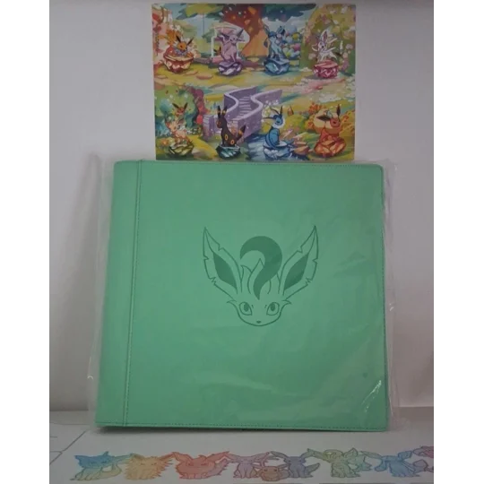 Leafeon trading card binder, 12-pocket