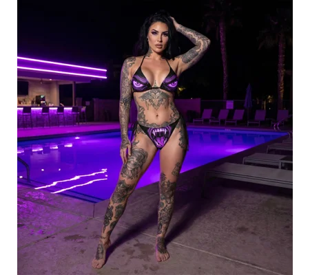 Purple Monster String Bikini