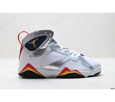 Size 13 - Air Jordan 7 Retro - White/Silver/Blue