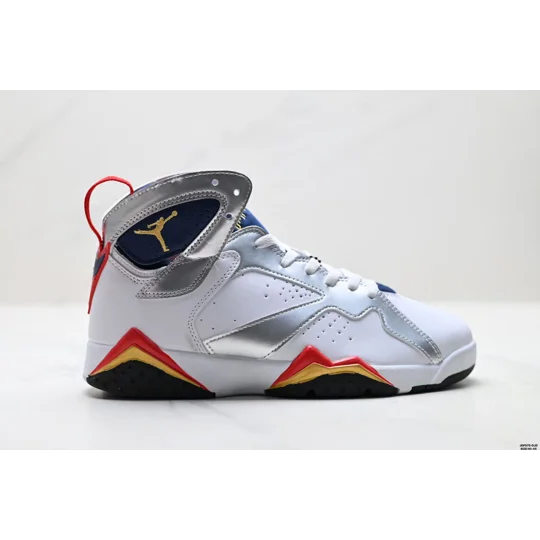 Size 13 - Air Jordan 7 Retro - White/Silver/Blue