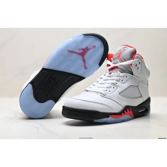 Size 13 - Air Jordan 5 Retro 2025 White and Orange