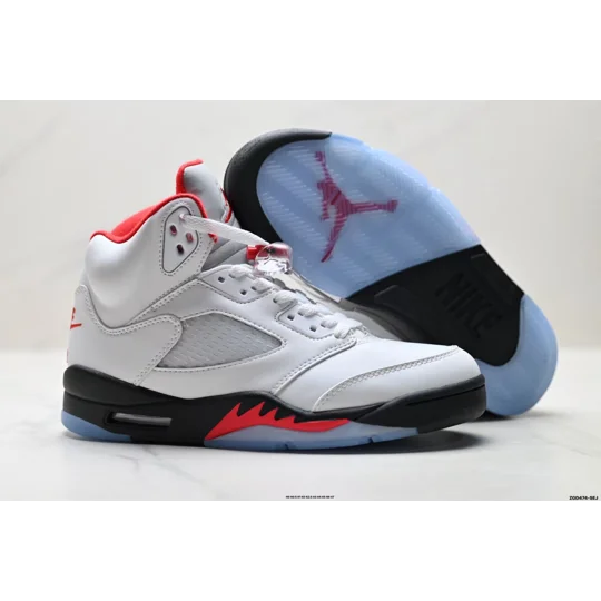 Size 13 - Air Jordan 5 Retro 2025 White and Orange