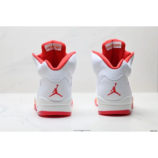 Size 13 - Air Jordan 5 Retro 2025 White and Orange